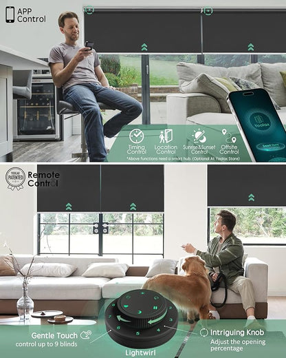 Yoolax Motorized Blinds with Remote, Automatic Window Shades Work with Alexa - Image 3