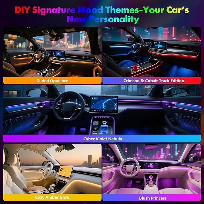 New Version Acrylic Car Dreamcolor Ambient Lighting Kit 14 in 1 LED Interior - Image 6