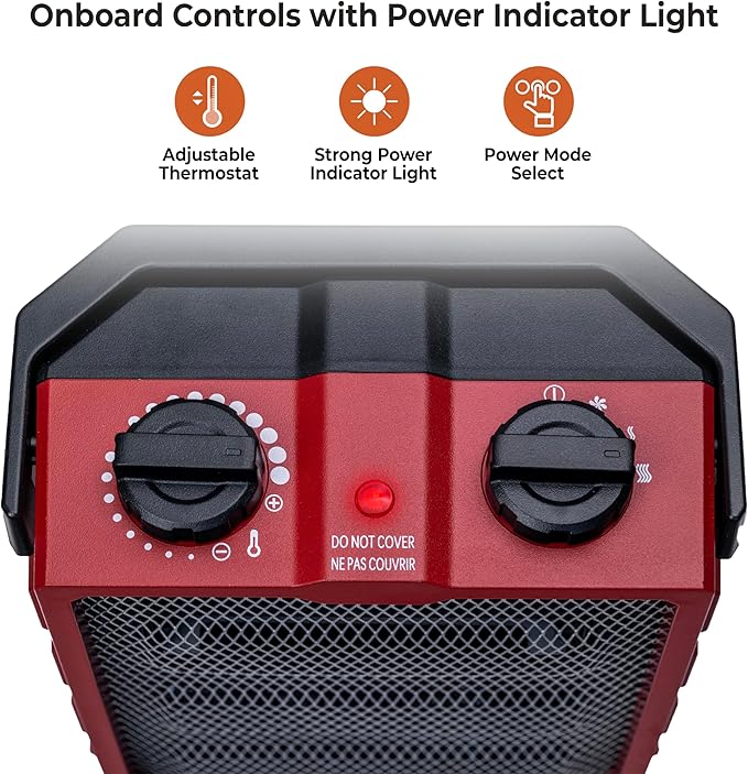 Comfort Zone 1, 500W Portable Electric Space Heater - Image 7