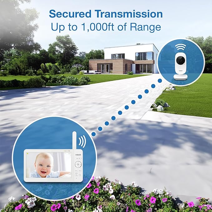 VTech Video Baby Monitor with 7" Color LCD Screen, Long Battery Life, Secure - Image 9