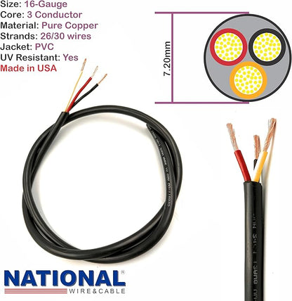 NATIONAL Wire & Cable – 16 AWG 3-Conductor Premium Copper Wire, 1000 ft - Image 3