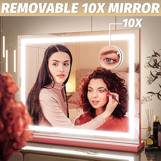FENNIO Vanity Mirror with Lights 23"x18", Lighted Makeup Mirror, Large Vanity - Image 7