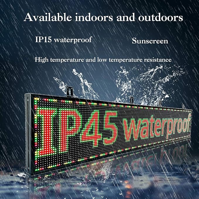 P10 77"X14"Programmable Led Sign Custom Scrolling Outdoor Digital Display Signs - Image 2