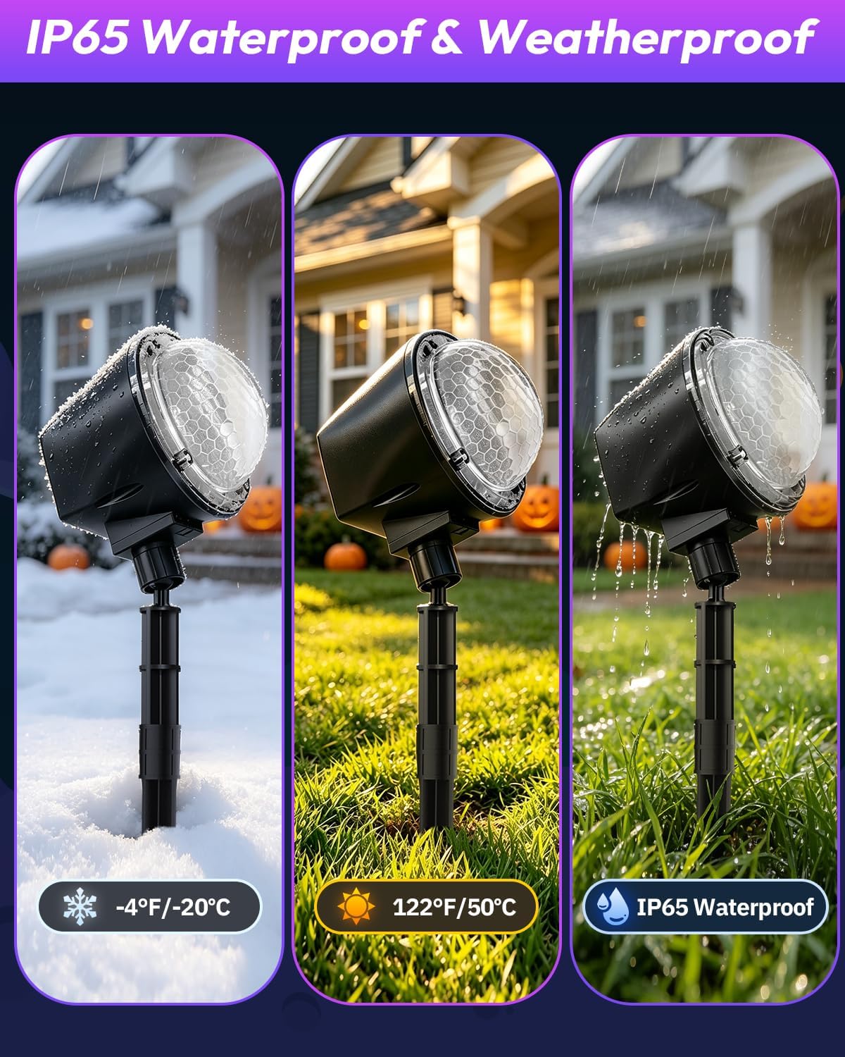 Halloween Projector Lights Outdoor, Ultra Bright Dynamic RGBW Water Ripple Pr...