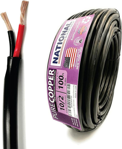 NATIONAL Wire & Cable – 10 AWG 2-Conductor Premium Copper Wire, 100 ft by NATIONALWireCable