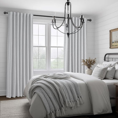 Light Grey Blackout Curtains 84 Inch Length 2 Panels Set - Image 7