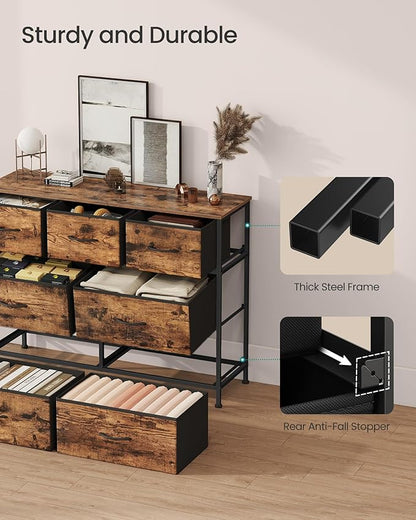 SONGMICS Dresser for Bedroom, Chest of Drawers, 7 Non-Woven Fabric Drawers - Image 6