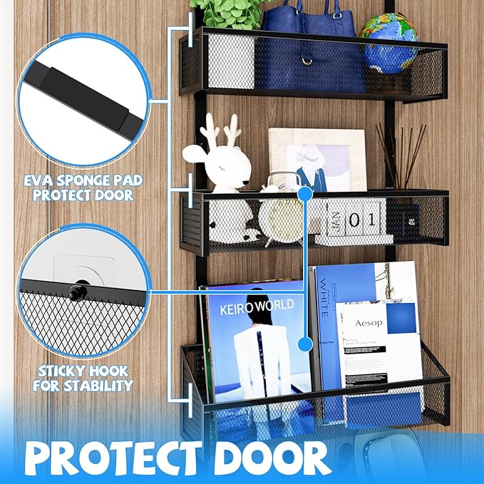 Kaiferty Over The Door Hooks Organizer, Coat Rack Over The Door Storage Hanger - Image 4
