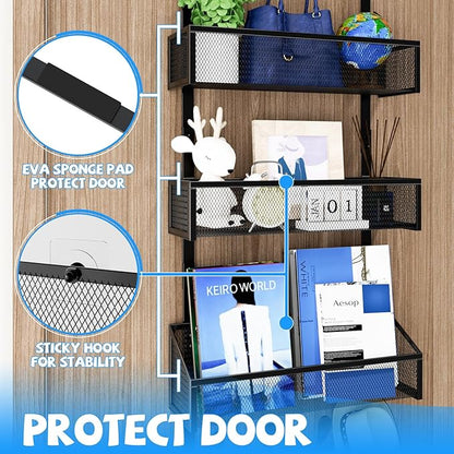 Kaiferty Over The Door Hooks Organizer, Coat Rack Over The Door Storage Hanger - Image 4
