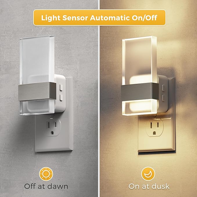 L LOHAS LED Night Light, 2 Pack Adjustable Color Temperature Night Lights Plug - Image 3