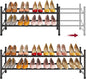 Tajsoon Expandable Shoe Rack for Closet 2 Tier, 28“-41“ Adjustable & Stackable by Tajsoon