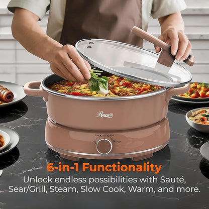Rosewill 12.7 QT Electric Hot Pot Slow Cooker - Image 2