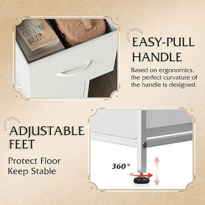 WLIVE Dresser for Bedroom with 5 Drawers, Wide Chest of Drawers, Fabric Dresser - Image 7