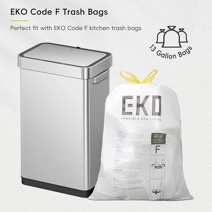 EKO Deluxe Mirage-T 50 Liter / 13.2 Gallon Touchless Rectangular Motion Sensor - Image 4