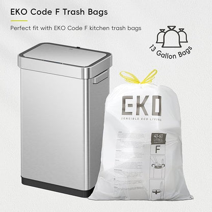 EKO Deluxe Mirage-T 50 Liter / 13.2 Gallon Touchless Rectangular Motion Sensor - Image 4
