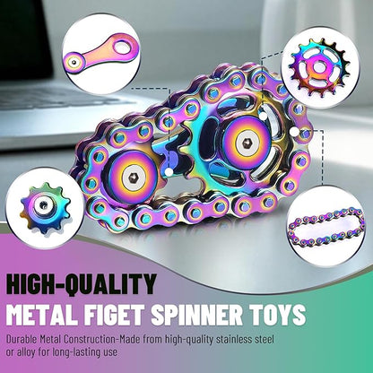 Valentines Day Gifts for Teens Boys Metal Fidget Spinner Toys for Adults - Image 3