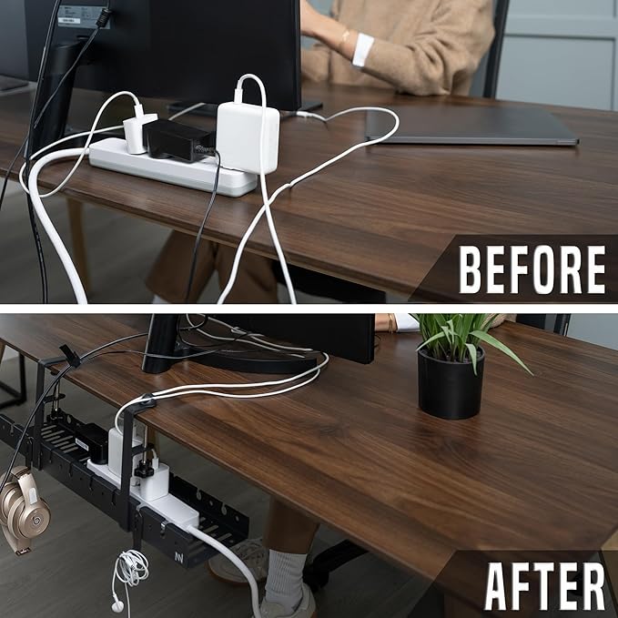 No Drill Under Desk Cable Management Tray - Image 5