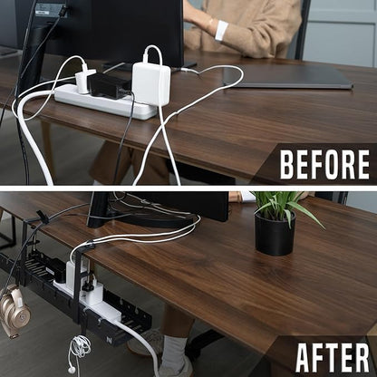 No Drill Under Desk Cable Management Tray - Image 5