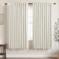 KOUFALL 63 Inch Long x 70 Inch Wide Black Out Linen Blackout Curtains by KOUFALL