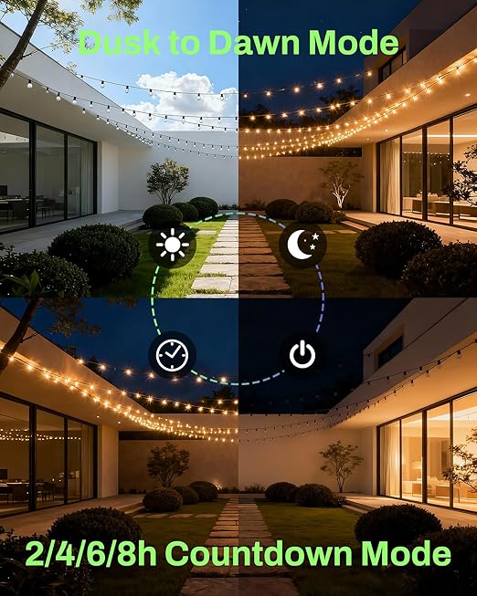 BN-LINK Outdoor Light Timer, Waterproof Plug-in Dusk-to-Dawn Controller - Image 4