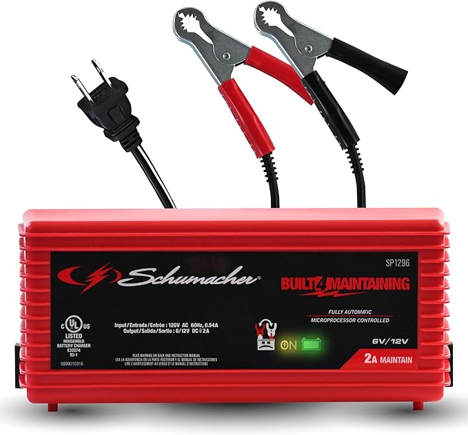Schumacher Electric 2A Car Battery Charger and Maintainer, 3-in-1 Solution by SchumacherElectric