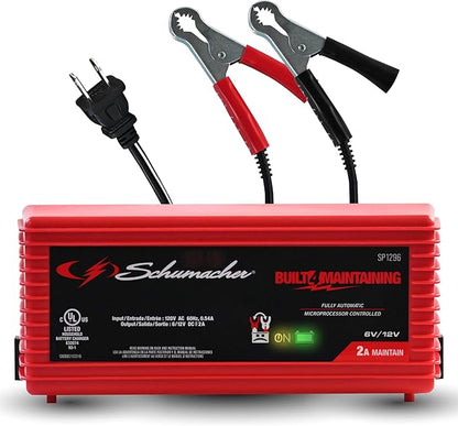 Schumacher Electric 2A Car Battery Charger and Maintainer, 3-in-1 Solution by SchumacherElectric