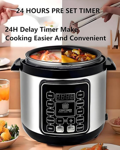 Electric Pressure Cooker, 6 Liters, Slow Stew Pot - Image 3