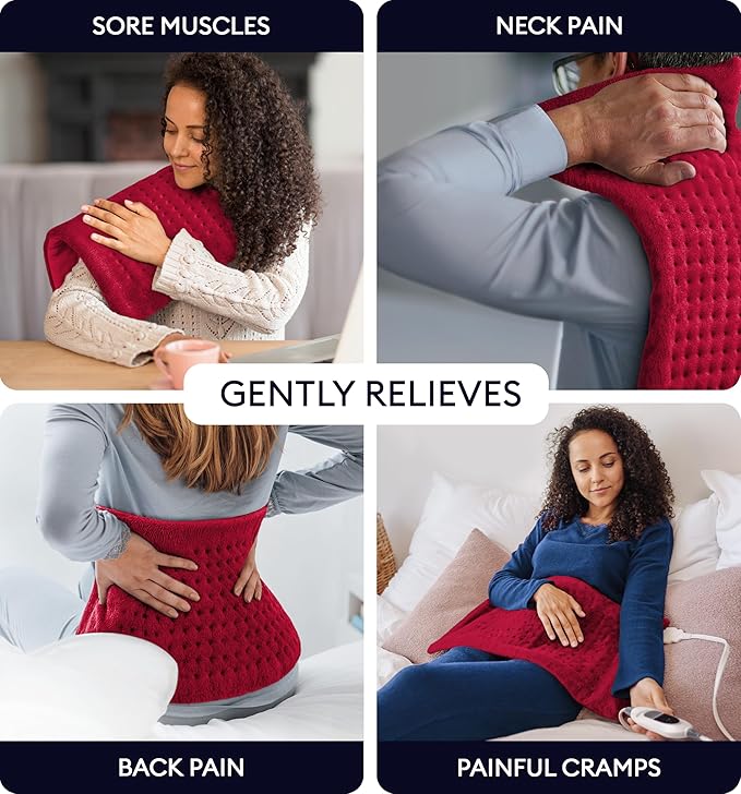 GENIANI Electric Heating Pad for Back Pain & Cramps Relief, Electric Throw - Image 2