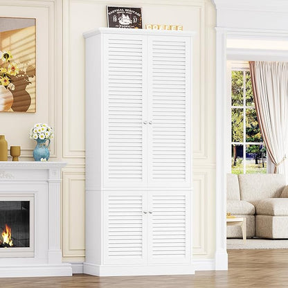 70.9" Tall Storage Cabinet, Wood Pantry Cabinet - Image 2
