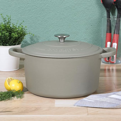 Crock-Pot Artisan 7-Quart Round European Enameled Cast Iron Dutch Oven - Image 2