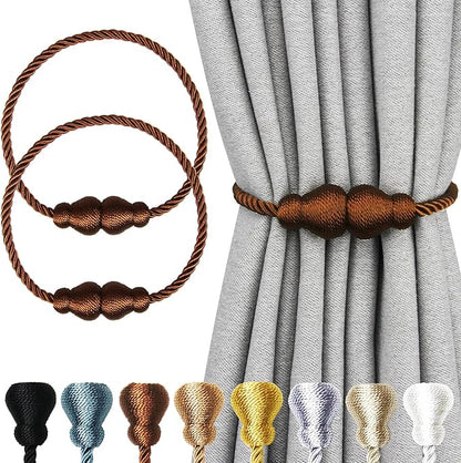 Nieffeiy Magnetic Curtain Tiebacks Outdoor Curtain Tie Backs Rope Decorative by CurtianTiebacks