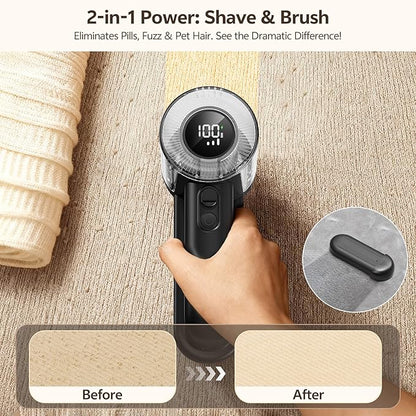 Rechargeable Fabric Shaver, 2-in-1 Lint Remover - Image 3