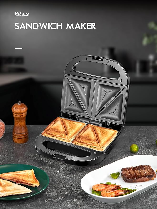Sandwich Maker, Yabano Toaster and Electric Panini Grill - Image 7