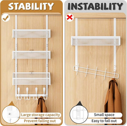 Kaiferty Over The Door Hooks Organizer, Coat Rack Over The Door Storage Hanger - Image 2