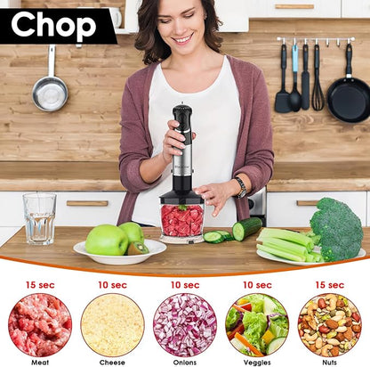 Immersion Blender Handheld for Kitchen, Emulsion Blender Handheld, 12 Speed - Image 5