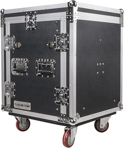 Sound Town Enhanced 1/2" Plywood 12U PA DJ Rack/Road Case - Image 4