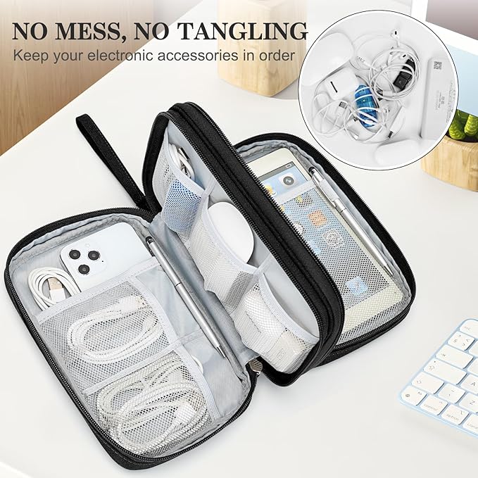 FYY Electronic Organizer, Large Travel Cable Organizer Bag Pouch Electronic - Image 5