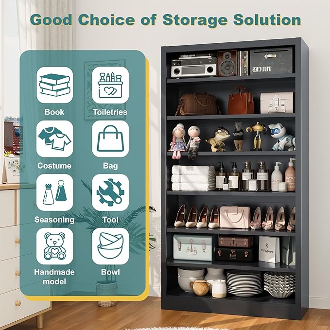 6-Tier Adjustable Steel Garage Storage Shelf - Image 4