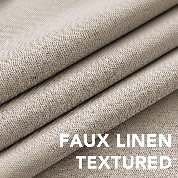 H.VERSAILTEX Linen Curtains 100% Blackout Curtains - Image 4