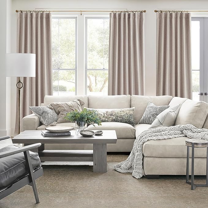 Linen 78 Inch Closet Curtains for Open Closet Doors Sliding Panels - Image 6