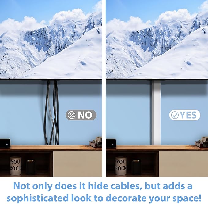 ZhiYo Cord Covers for Wires on Wall 32in, Wire Covers for Cords, X-Large TV - Image 4