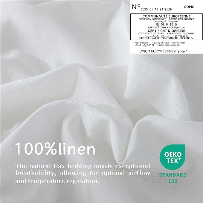 EVERLY 100% Pure Linen Round Tablecloths 70Inch Round Machine Washable Tablec...