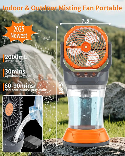 WESTTREE Portable Misting Fan - Image 3