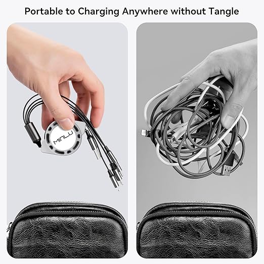 MINLU Multi Charging Cable 4A, 4 in 1 Multi USB Cable - Image 5