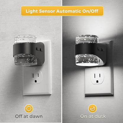L LOHAS LED Night Light, 5000K Bubble Night Lights Plug into Wall, Acrylic - Image 2