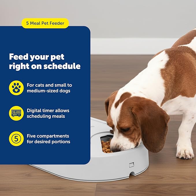 PetSafe Automatic Dog Feeder, 5 Meals, 40 oz Capacity, - Image 2