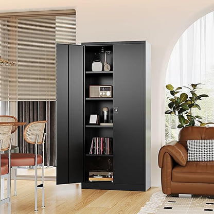Metal Storage Cabinet-72” Black Tall Steel File Cabinets - Image 9