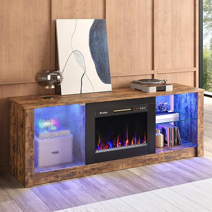 Bestier 63" Modern Fireplace TV Stand - Image 8