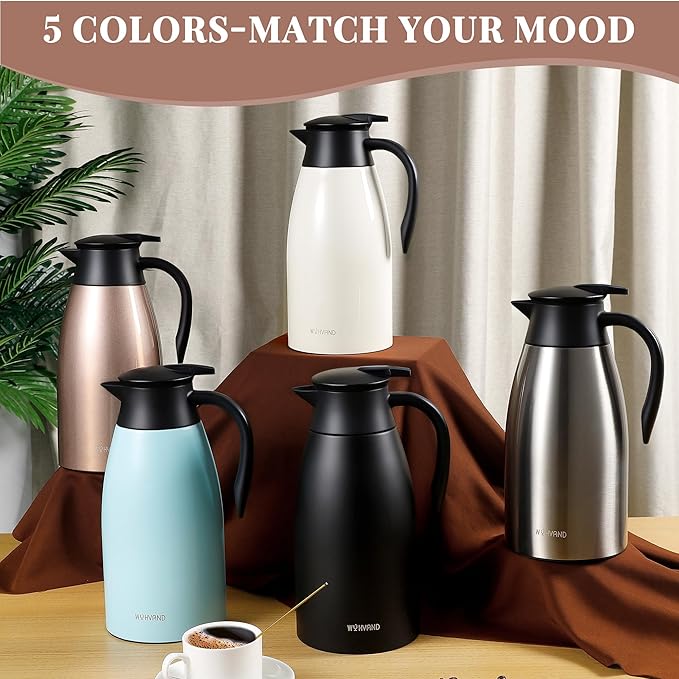 68 Oz Thermal Coffee Carafe, Stainless Steel Insulated Vacuum coffee crafts to - Image 5