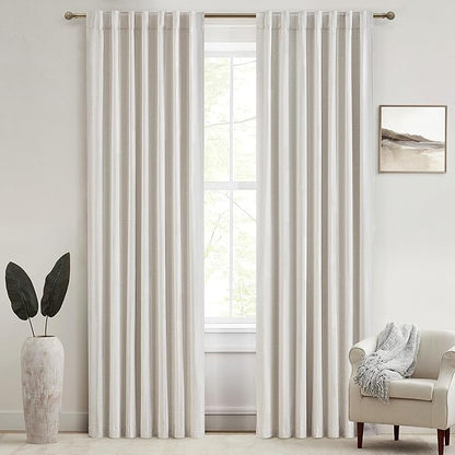 Birch Total Blackout Curtains 98 Inches Long by QJMYDECO